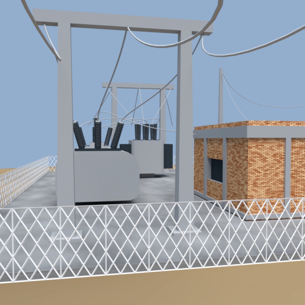 Electric Station - Low poly preview image 4